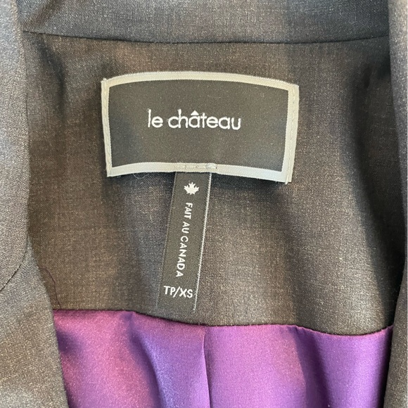 Le Chateau Charcoal Women's Tailored Wool Blazer EUC - Picture 13 of 15